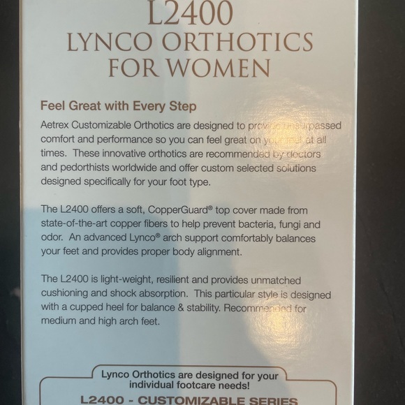 Aetrex Lynco Customizable Orthotics for Women **BRAND NEW** - Picture 8 of 8